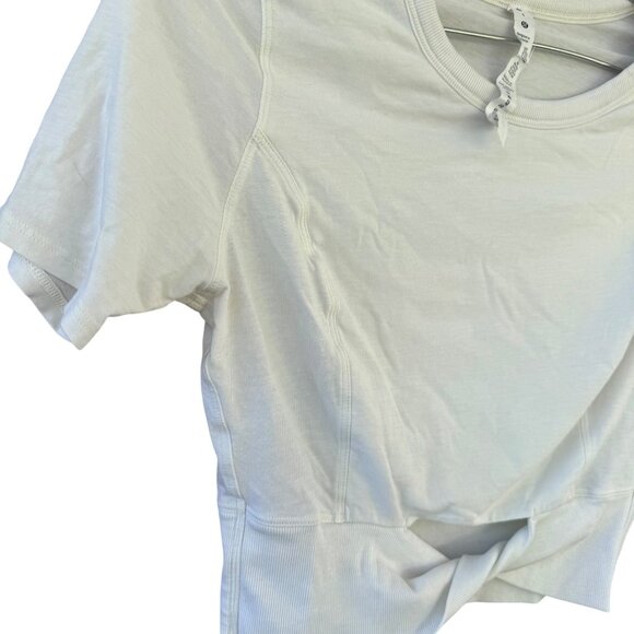Lululemon Womens White Twist Front T-Shirt Size 8 - Picture 4 of 11